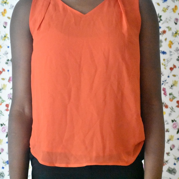 Orange Sleeveless Blouse - Picture 1 of 2